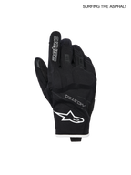 Alpinestars Moblast vattentäta handskar, MC-handskar för herr, svarta och vita med Drystar-konstruktion och PU-knogar, framifrån
