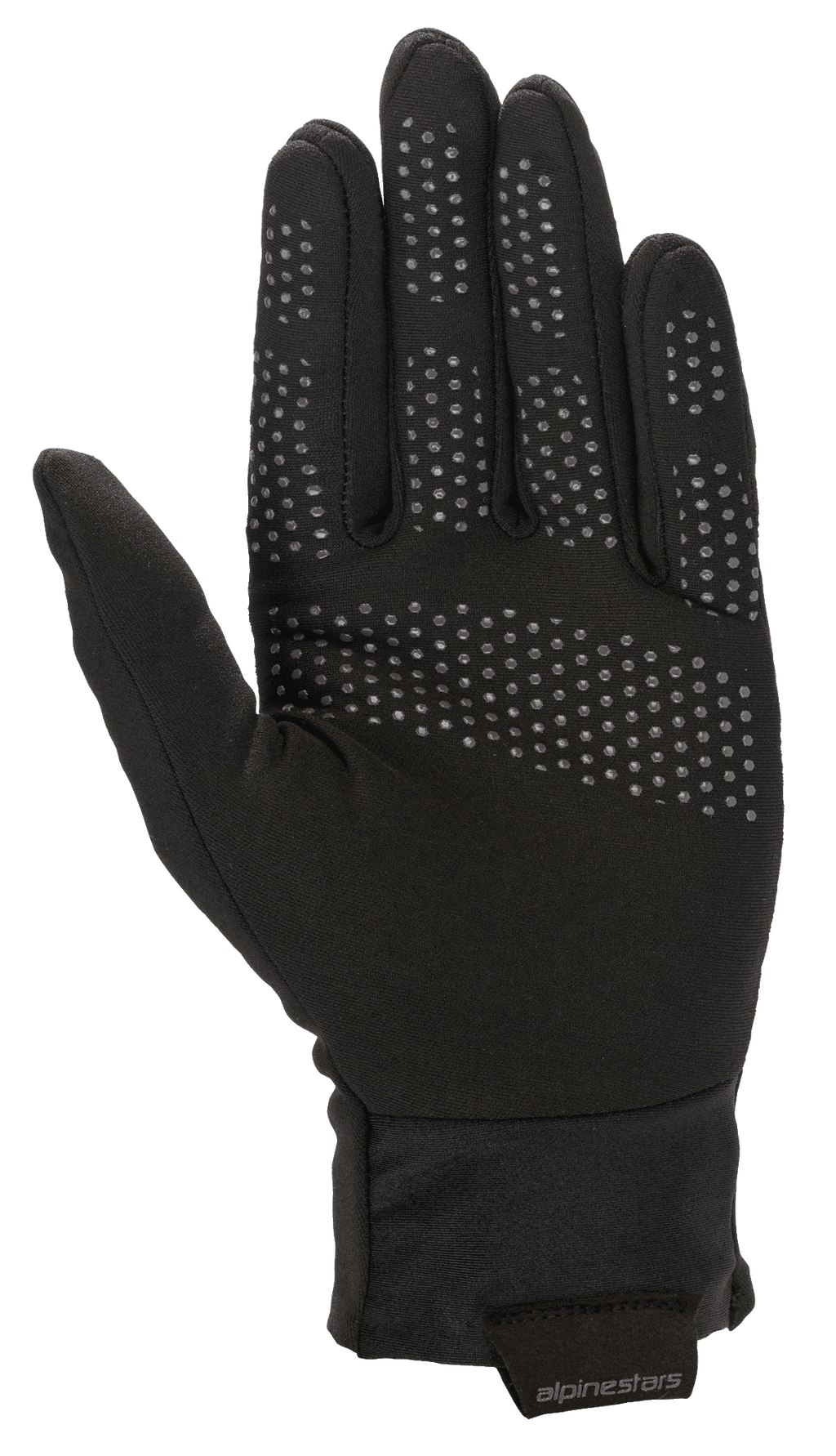 Alpinestars Range 2 In One GORE-TEX innerhandske, avtagbar termisk innerhandske, svart, med strukturerade grepp-prickar på handflatan och fingrarna, stretchmudd med Alpinestars logoflik, termiskt tillbehör för flersäsongs-motorcykelhandskar