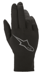 Alpinestars Range 2 In One GORE-TEX innerhandske, urtagbart foder i termisk fleece, svart med grå Astars-logotyp på ovansidan, flersäsongstillbehör för motorcykelhandskar
