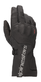 Alpinestars WR-X GORE-TEX-handskar, touringhandskar för motorcykel, svarta, lång manschett med grå logotyp, täckt SP Lite-knogskydd, slitstark ripstop-textilkonstruktion