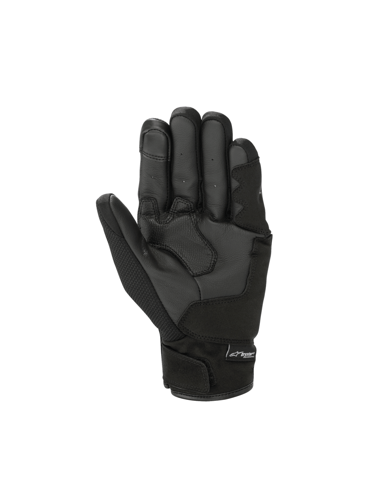 Alpinestars S-Max Drystar handskar, vattentäta MC-handskar i svart och antracit, läderhandflata med förstärkningar.
