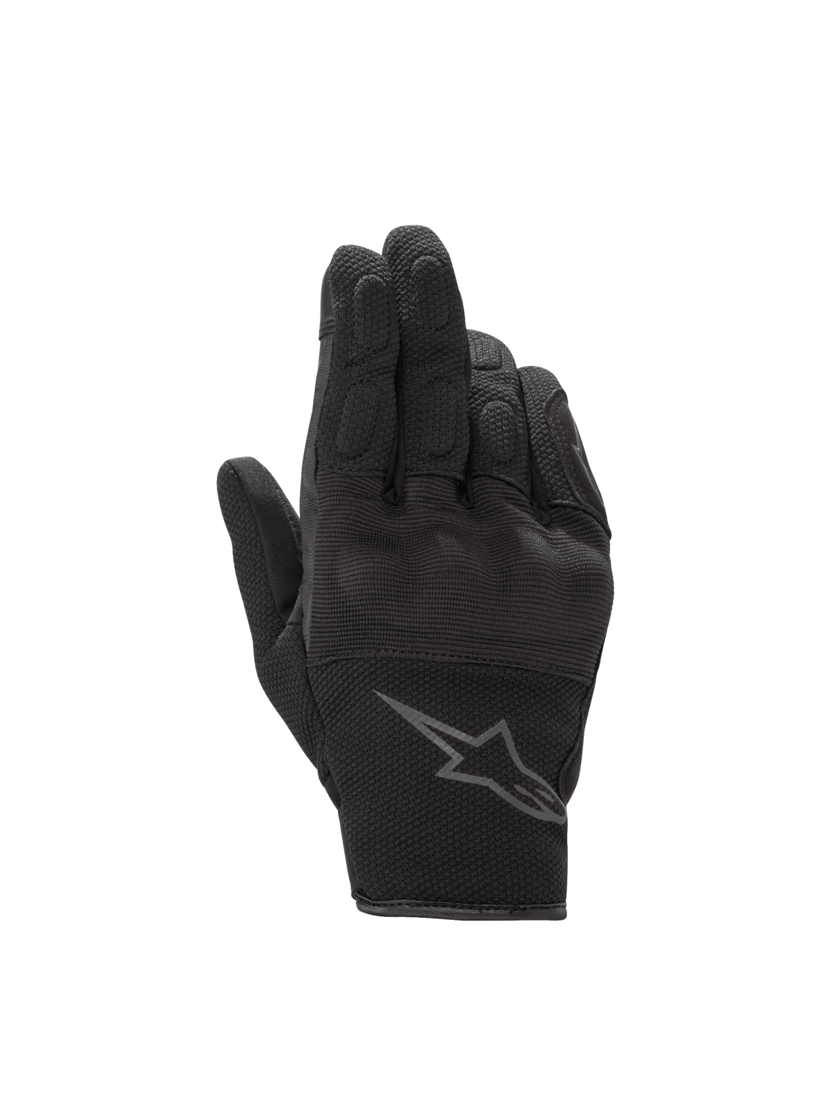 Alpinestars Stella S-Max Drystar handskar, vattentäta motorcykelhandskar för dam, svart och antracit, läder och stretchmesh, CE-certifierade.