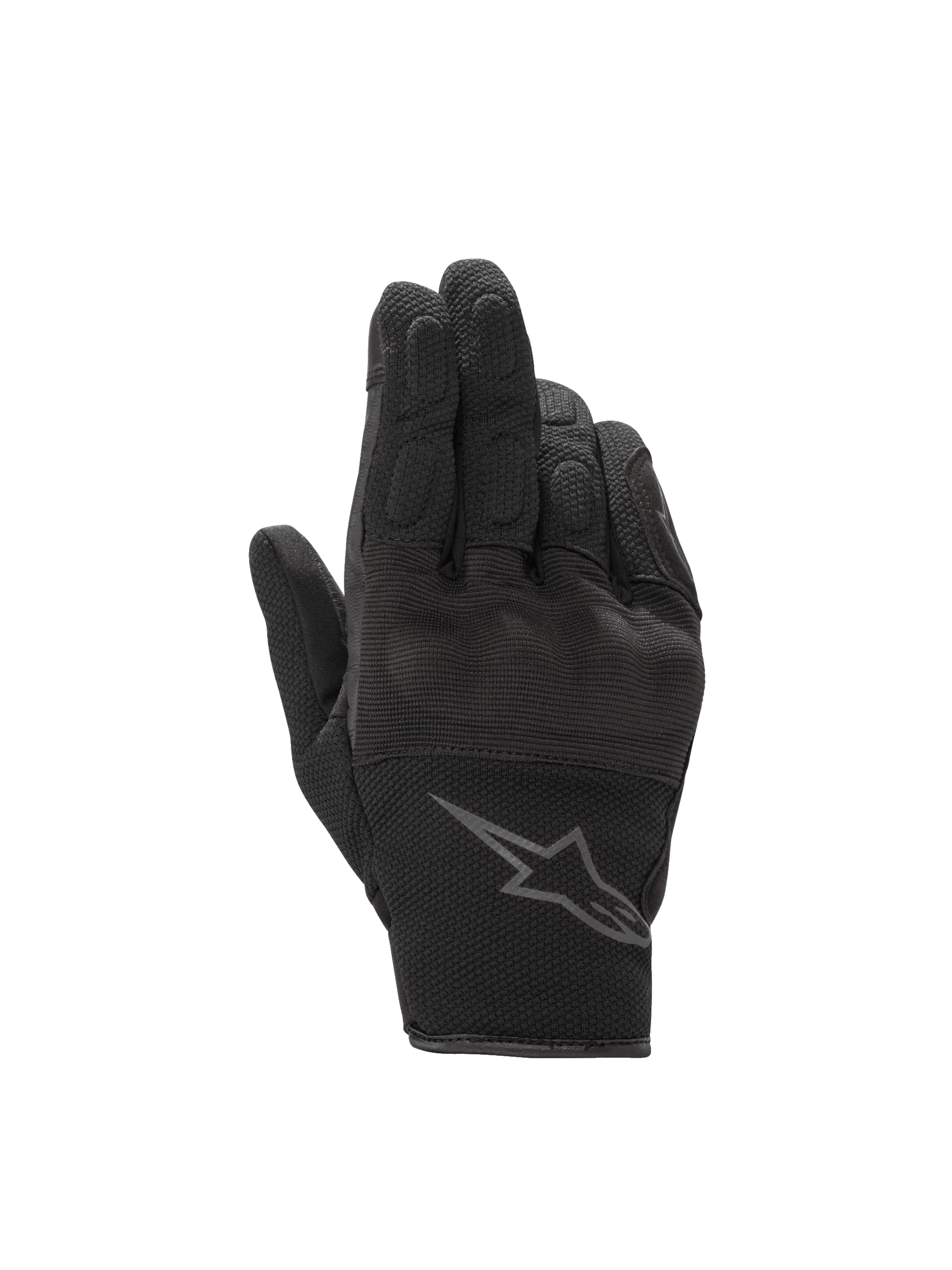 Alpinestars Stella S-Max Drystar handskar, vattentäta motorcykelhandskar för dam, svart och antracit, läder och stretchmesh, CE-certifierade.