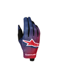 Alpinestars Ungdom Radar handskar, röda och blå motorcykelhandskar för motocross med sublimerad grafik.