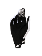 Alpinestars Techstar handskar 2027, motocrosshandskar för herr, svarta och vita med hållbar handflata i syntetisk mocka.