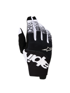 Alpinestars Techstar handskar 2027, motocrosshandskar för herr, svarta och vita med djärv grafik och textilchassi.
