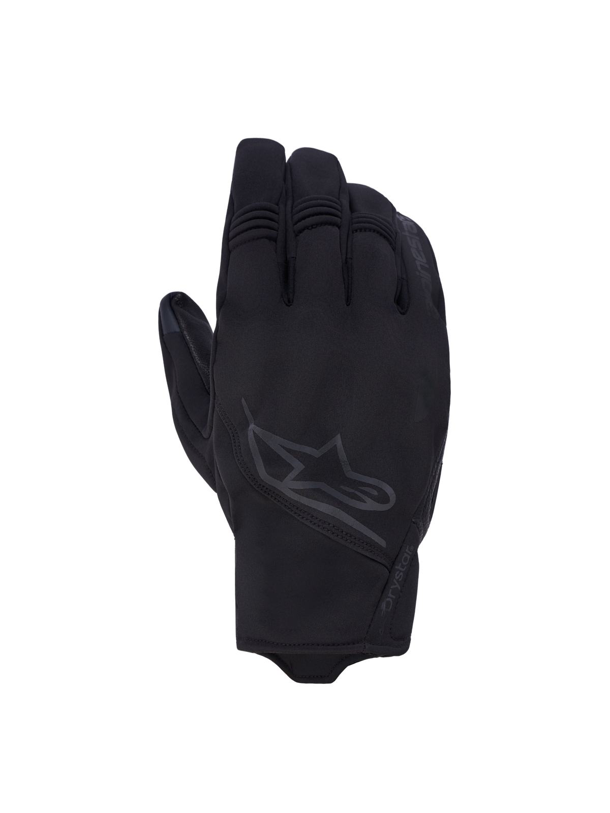 Alpinestars Faster V3 Plasma Drystar handskar, svarta vattentäta motorcykelhandskar, CE-certifierade med PLASMA-knogskydd och pekskärmskompatibla fingertoppar