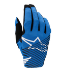 Alpinestars 2025 Radar Pro-handskar, motocrosshandskar, blå med vit Astar-logotyp och diagonala svarta ränder, lätt ventilerande meshdesign för prestanda vid terrängkörning