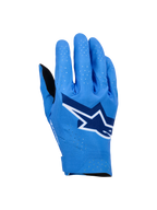 Alpinestars Supertech MX-handskar, motocross-handskar, Ucla Blue med mörkblå och vita accenter, stor stjärnlogotyp på handryggen, laserperforeringar för andningsförmåga, sömlös ergonomisk design för terrängkörning