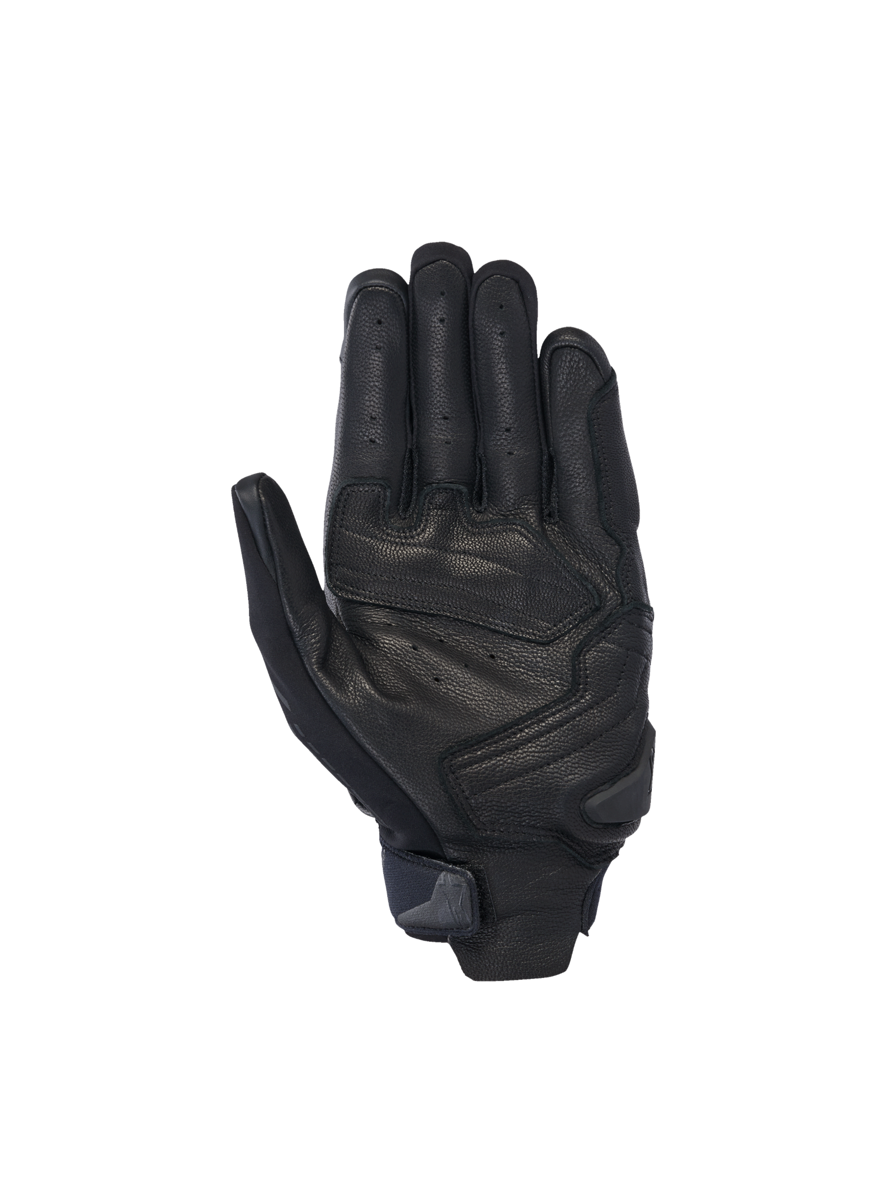 Alpinestars SP X 7 handskar, motorcykelhandskar för racing, svarta i perforerat läder med förstärkt handlovsslider