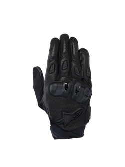 Alpinestars SP X 7 handskar, motorcykelhandskar för racing och sport, svarta, perforerat läder med TPU-knogskydd, CE-certifierade, ergonomisk design med fingerbrygga och stretchpaneler