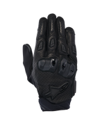 Alpinestars SP X 7 handskar, korta motorcykelhandskar för landsväg, svarta, med perforerat läder för luftflöde, TPU-knogskydd med dubbel densitet, Alpinestars stjärnlogotyp på handleden och ergonomiska fingersliders