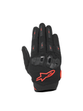 Alpinestars SP X 5 Air handskar, motorcykelracinghandskar i svart och röd fluo, med 3D-mesh och TPU-knogskydd för ventilation och skydd.