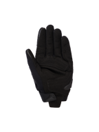 Alpinestars SP X 5 Air-handskar, svarta, vy av handflatan med perforerat läder för luftflöde, förstärkta paneler och en TPR-slider, designade för sport- och landsvägskörning