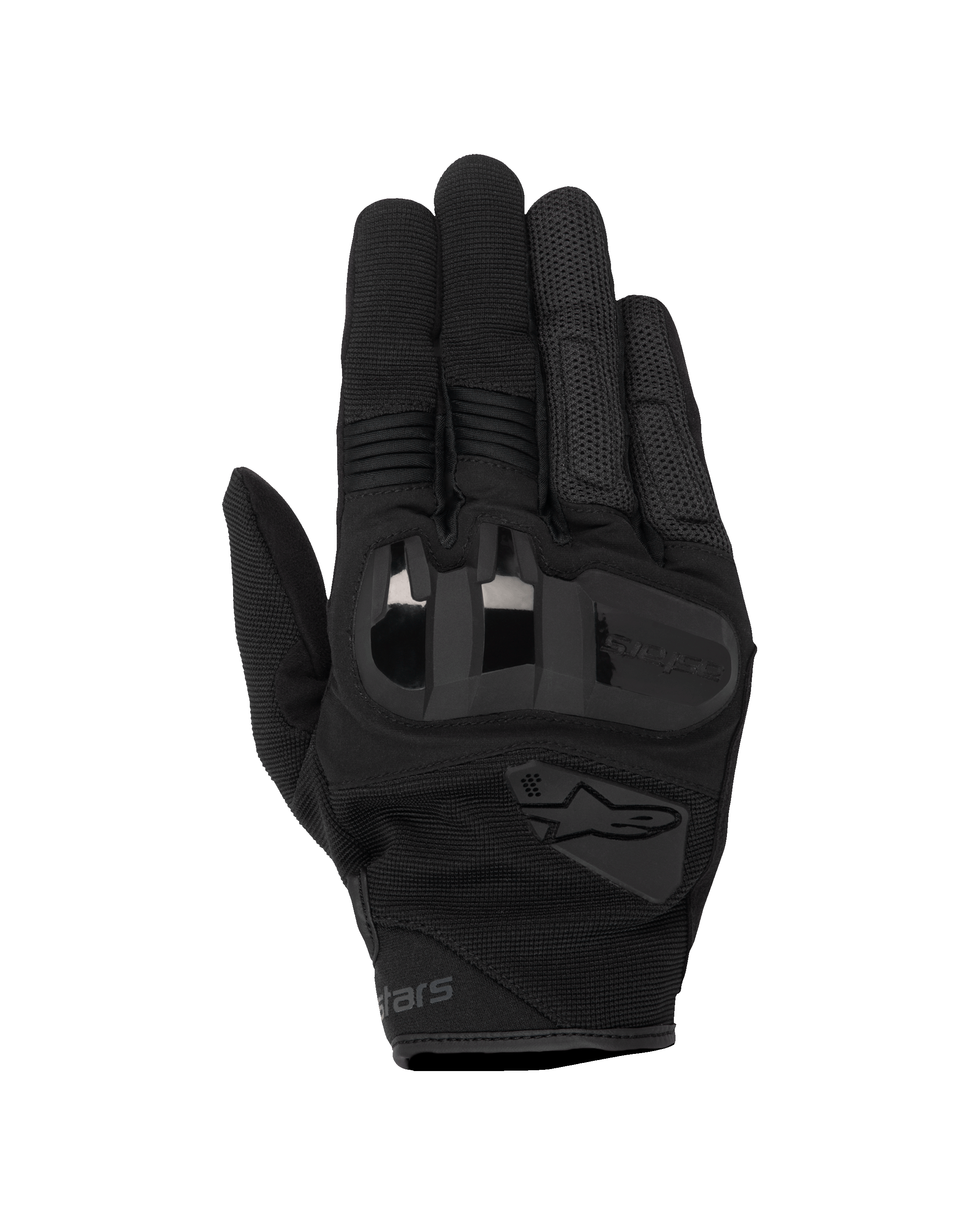 Alpinestars Chrome V2 handskar, motorcykelhandskar, Black Asphalt, med 3D-mjukt TPU-knogskydd, ventilationspaneler i stretchnät och dragspelspaneler på fingrarna, kort manschett och urban design