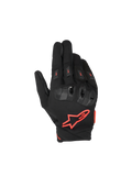 Alpinestars SP X 3 handskar, motorcykelracinghandskar, svarta och röd fluo, CE-certifierade med TPU-knogskydd.