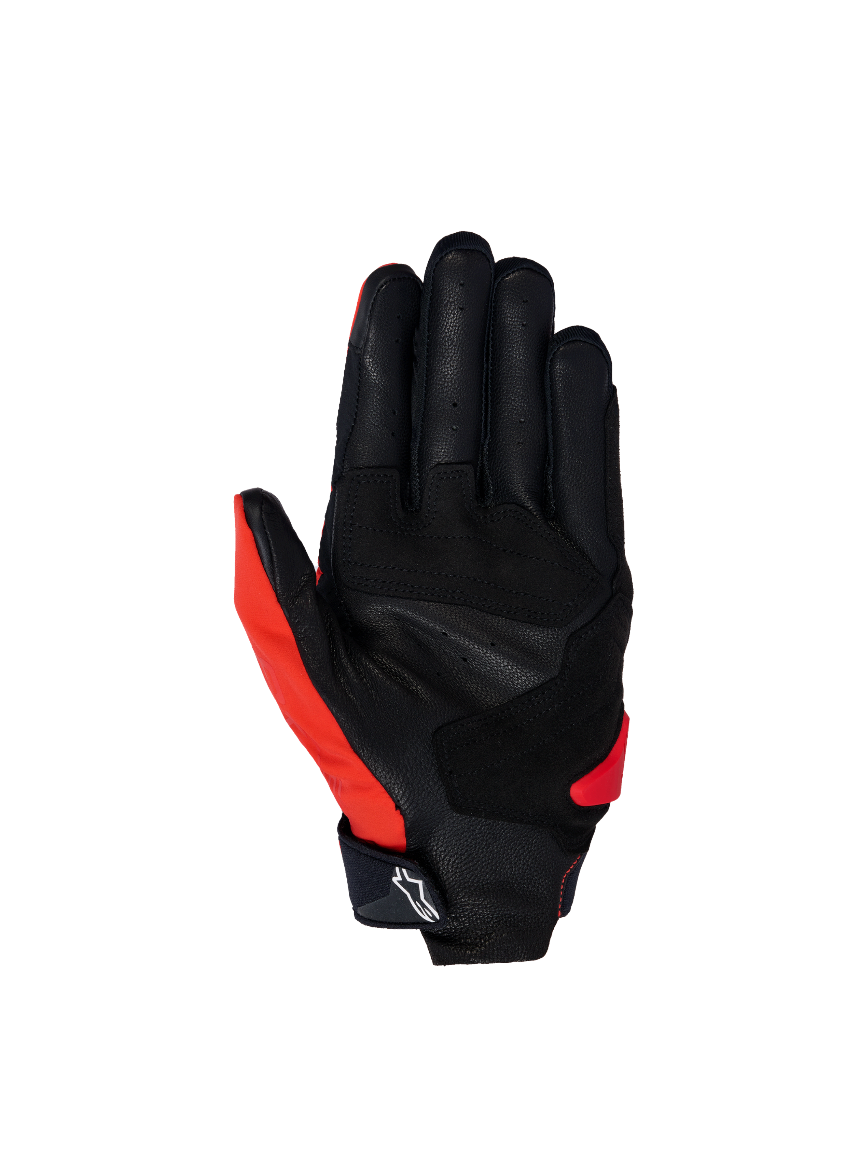 Alpinestars SP X 3 handskar, röd och svart motorcykelracinghandske med perforerad läderhandflata.