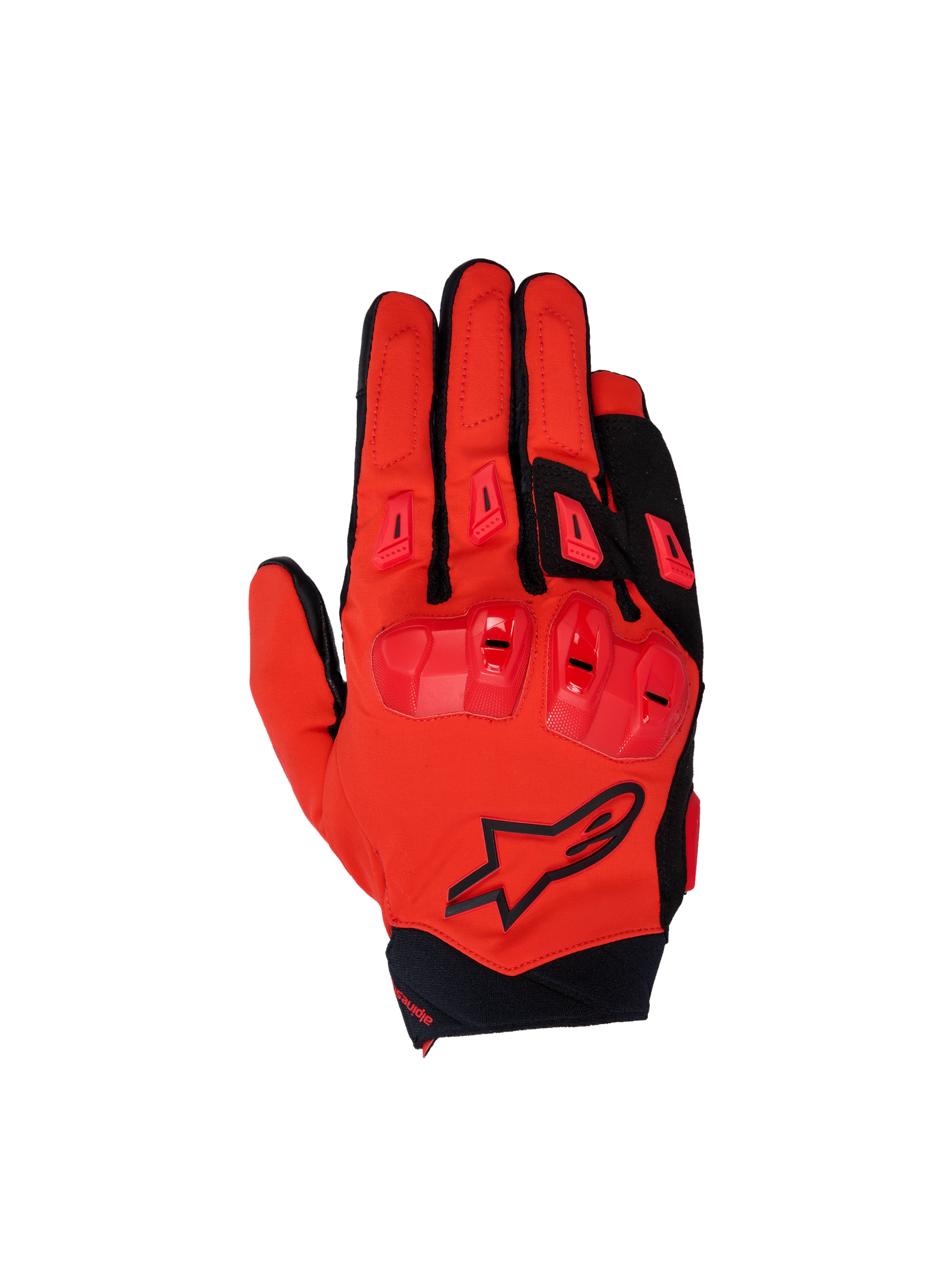 Alpinestars SP X 3 handskar, röda och svarta herr-MC-handskar med TPU-knogskydd för sportig motorcykelkörning.