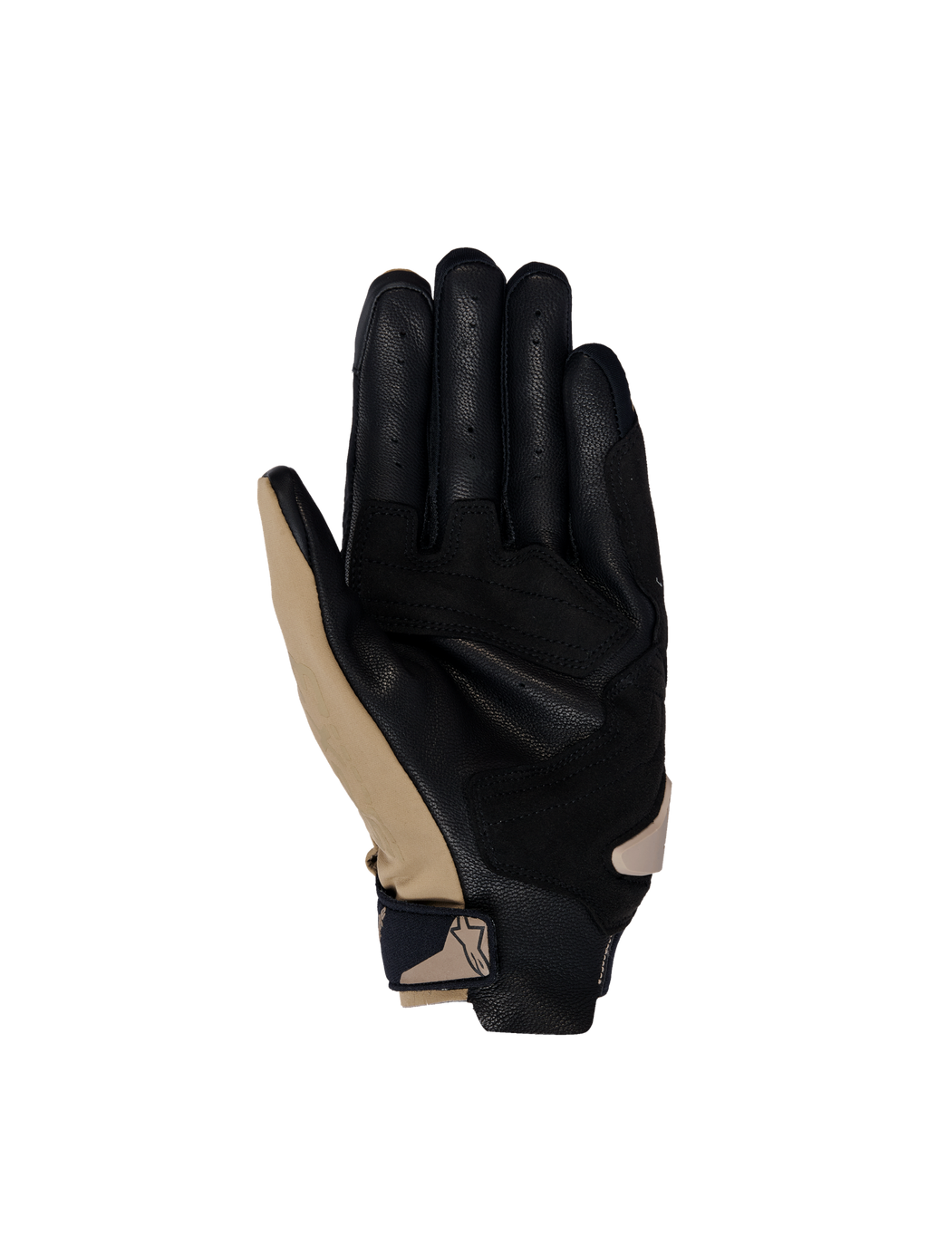 Alpinestars SP X 3 handskar, MC-handskar för racing, herr, svarta och bruna, perforerad läderhandflata med förstärkningar.