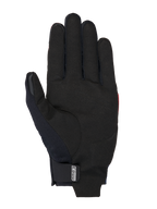 Alpinestars MM93 Reef V2 Gloves, Motorcycle Gloves, Black synthetic suede palm with reinforced stitching, featuring MM93 logo on the wrist strap, sleek short-cuff design for urban riding