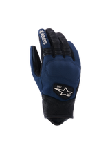 Alpinestars Tracker Gloves, Mountain Bike MTB Gloves, Blue and Black, Textured Palm with Perforated Fingers, Reinforced Knuckles, 1963 Heritage Logo