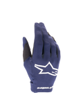 Alpinestars 2025 Radar motocrosshandskar för herr, natt marin och vit, lättviktig stretchtextil med vit Astars-logotyp