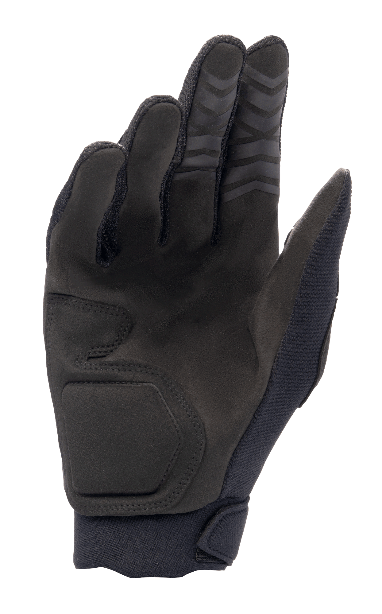 Alpinestars Full Bore XT-handskar, svarta, handflata i syntetisk mocka för hållbarhet och grepp, ergonomiska sömmar och texturerade fingertoppar för terrängprestanda