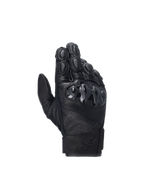 Alpinestars Celer V3 handskar, svarta racinghandskar i getläder för motorcykel, med hårt PU-knogskydd och kort manschett, slitstark design för sport- och stadskörning.