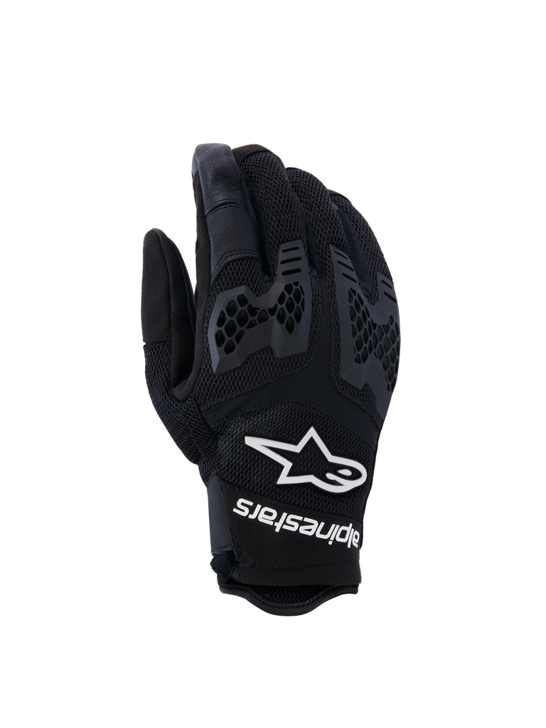 Alpinestars Manti Air Gloves, Motorcycle Riding Gloves, Black, Textured Honeycomb Ventilation, Hard Knuckle Protection, Ergonomic Design with Grip Sections, Wrist Strap Closure