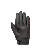 Alpinestars SMX-1 Air V2 handskar, motorcykelhandskar för herr, svarta och röda, konstruktion i läder och mesh med förstärkt handflata och kort manschett för stadskörning