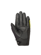 Alpinestars SMX-1 Air V2 handskar, motorcykelhandskar för herr, svart och gul fluo, förstärkt läderhandflata med mesh