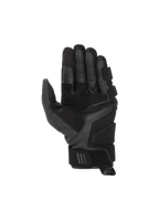 Alpinestars Phenom Leather Air Gloves, black goat leather motorcycle sport gloves, palm view with reinforced landing zones.