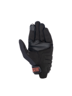 Alpinestars MM93 Losail V2 handskar, svarta urbana motorcykelhandskar med röd fluo-logotyp och handflata i syntetisk mocka