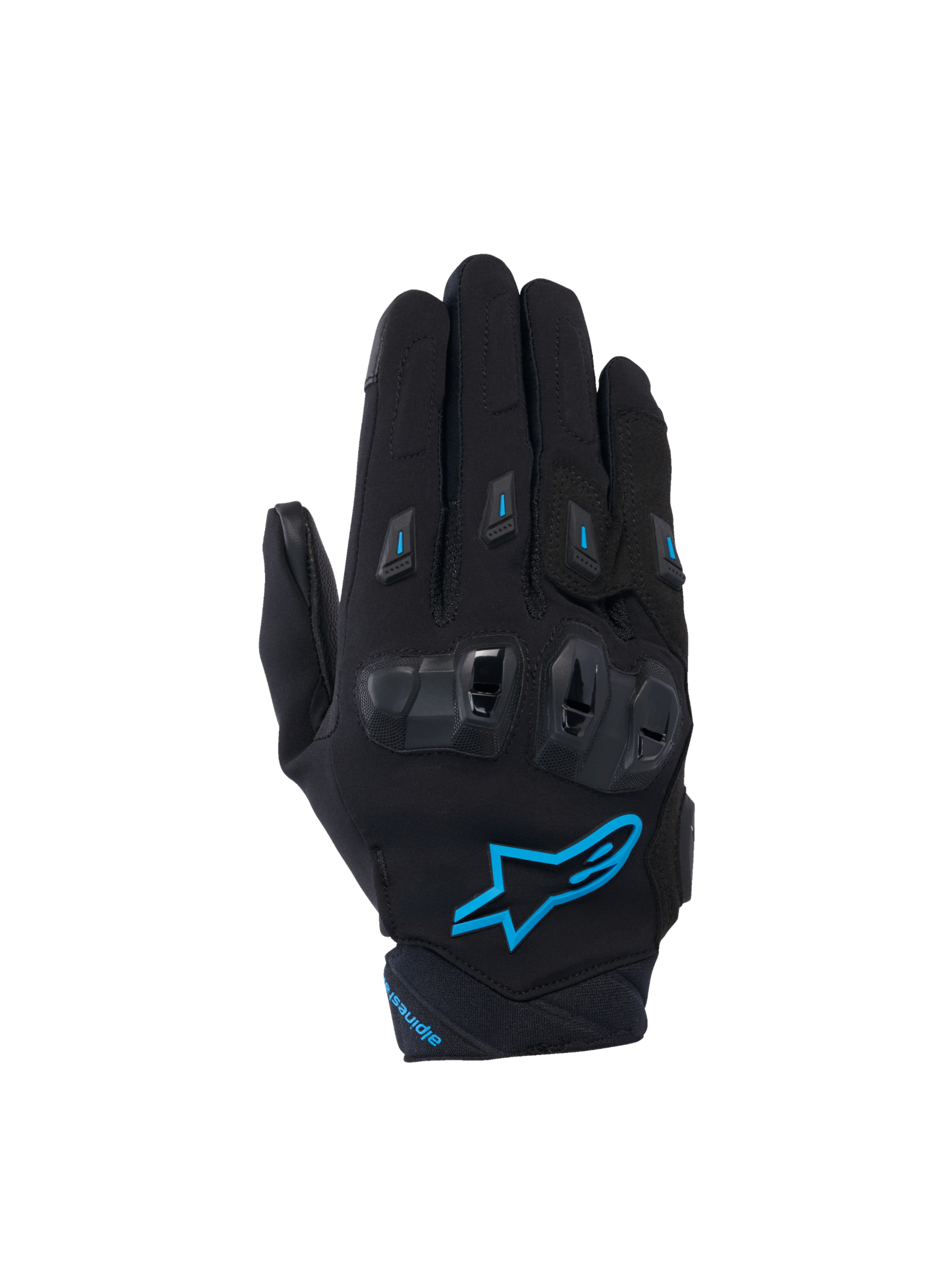 Alpinestars Stella SP X 3 dam-motorcykelhandskar, svarta och blå, med TPU-knogskydd och ventilerande 3D-mesh