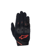 Alpinestars Stella SP X 1 handskar, sportiga motorcykelhandskar för dam, svarta och röda, ventilerad textil med TPR-knogar.