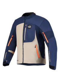 Alpinestars Arenis Gore-Tex Jacket, Adventure Motorcycle Textile Jacket, Night Navy and Aluminum with Orange Zippers, AA Class CE Certified with Tech-Air Ready construction