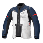 Alpinestars ST-7 2L GORE-TEX jacka, äventyrstouring-motorcykeljacka, isgrå, mörkblå och svart, vattentät GORE-TEX-laminatkonstruktion, CE-certifierad