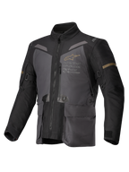 Alpinestars ST-7 2L GORE-TEX Jacka, mörkgrå, svarta och mörk khaki detaljer, äventyrstouring MC-jacka för herrar, vattentät laminerad konstruktion, CE-certifierad