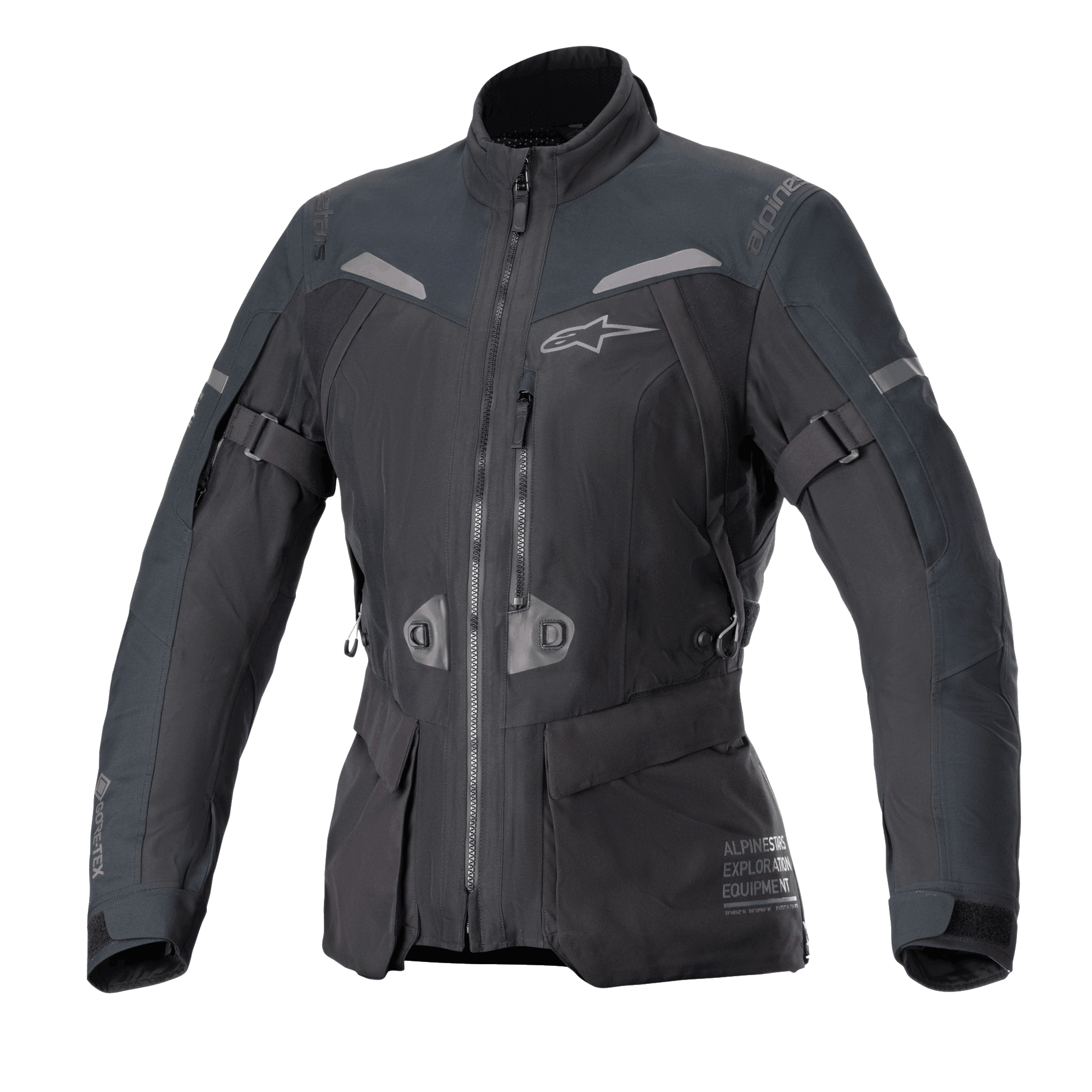 Alpinestars Stella ST-7 2L GORE-TEX dammotorcykeljacka, svart och mörkgrå touringjacka med vattentät laminerad konstruktion och CE-certifiering