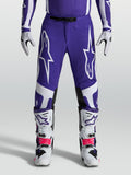 Alpinestars Supertech Vesta byxor, mörkblå och vita motocrossbyxor med atletisk passform och ripstop-konstruktion.