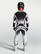Alpinestars Techstar Swan tröja och byxor, motocross-ställ för herrar i svart och vit med atletisk passform och rygglogotyp