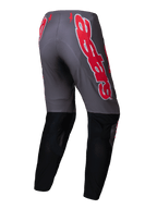 Alpinestars 2025 Supertech Lipan byxor, motocross-byxor för herr, grå och röda med svarta underben, lätt stretch-ripstop-konstruktion, bakifrån