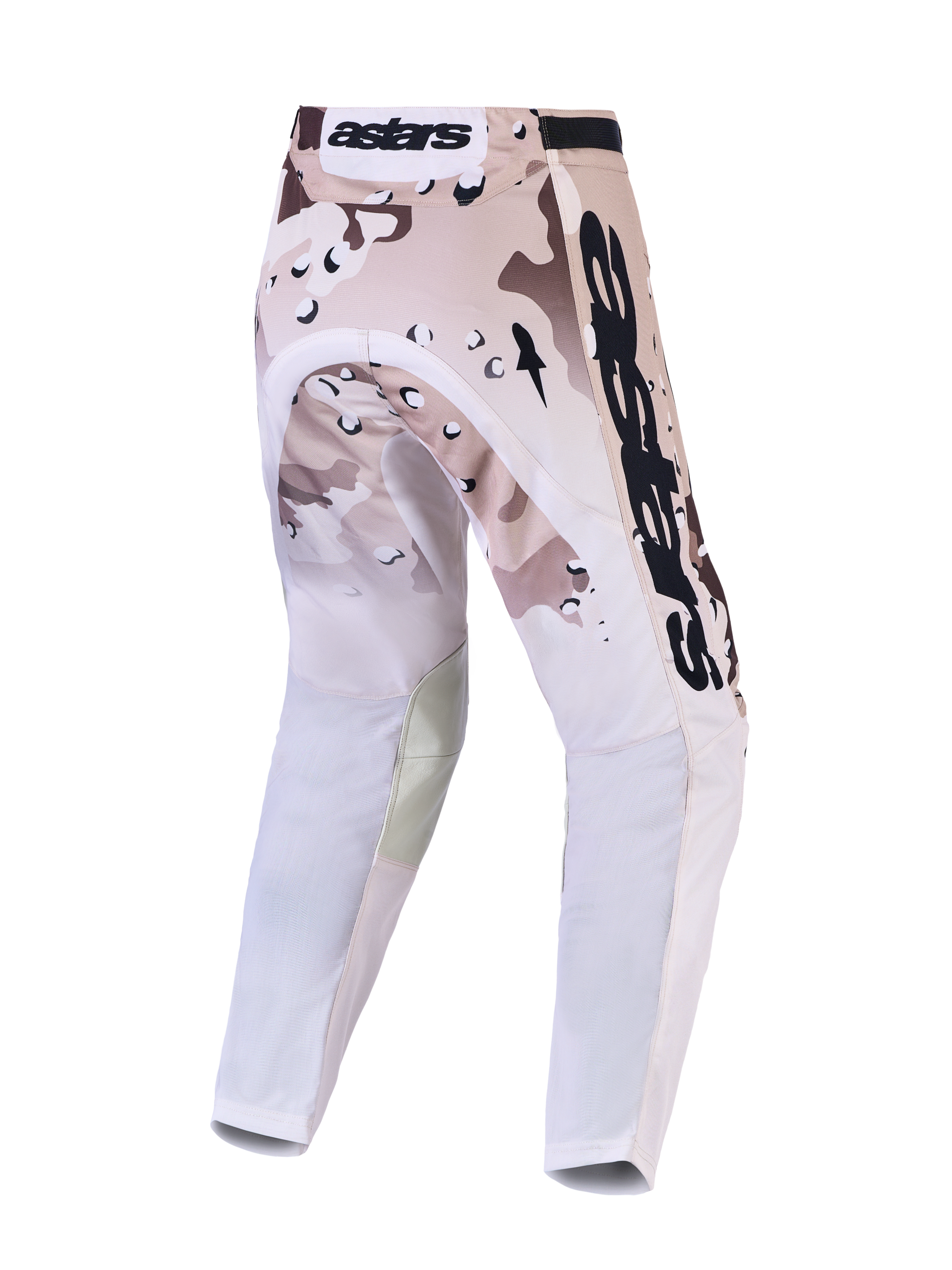 Alpinestars Racer Lone Men's Motocross Pants, Desert Camo and Black, featuring rear ventilated Stretchnet panels.