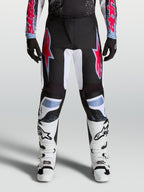 Alpinestars Fluid Drag byxor, svarta, vita och röda motocrossbyxor för herrar, 600D polytyg för terrängkörning.