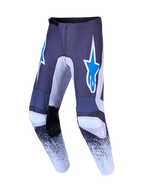 Alpinestars Fluid Drag byxor, motocrossbyxor för herrar i grått och blått, förstärkt polytyg med stjärnlogotypsgrafik