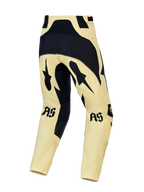 Alpinestars Techstar Atrox motocrossbyxor, gula och svarta, vy bakifrån med laserperforeringar och förstärkt säte.