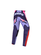 Alpinestars 2027 Ungdom Fluid Hunt byxor, lila och rosa motocrossbyxor med vit Astars-grafik bak och sportpassform.