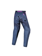 Alpinestars ungdom Fluid Lone V2-byxor, motocrossbyxor i grått och rosa kamouflagemönster, vy bakifrån för terrängkörning, slitstark design för off-road.