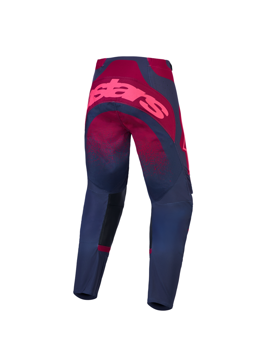 Alpinestars Stella Techstar Swan byxor, motocrossbyxor för dam, karmosinröda och mörkgrå, slitstark racingpassform med grafisk logotyp på sätet, optimerade för terrängkörning