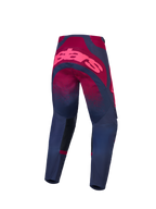 Alpinestars Stella Techstar Swan byxor, motocrossbyxor för dam, karmosinröda och mörkgrå, slitstark racingpassform med grafisk logotyp på sätet, optimerade för terrängkörning
